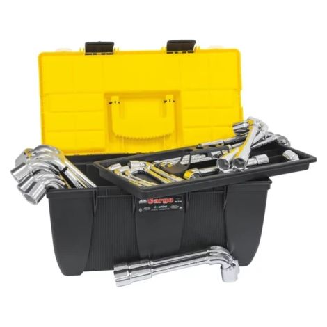 Drakkar Equipement – Coffre de clés à pipe débouchées 6 pans – Tailles de 6 à 32 mm – Acier au chrome vanadium – Boîte de rangement incluse (1/2)