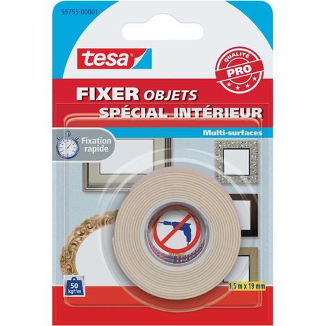 Tesa nastro adesivo biadesivo trasparente 1,5 m x 19 mm