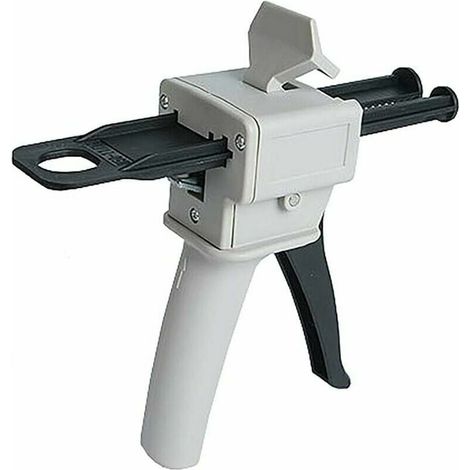 Pistolet Distributeur Époxy , AB Pistolet à Colle Époxy Poignée Applicateur pour Mélange Colle, Ratios 1:1 50 ml(Blanc)