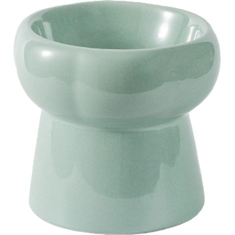 Gamelle pour chat en céramique forme pétale, avec pattes hautes et basses, idéale pour chats avec problèmes de vertèbres cervicales, bol alimentaire ou d'eau stable et pratique (1/5)