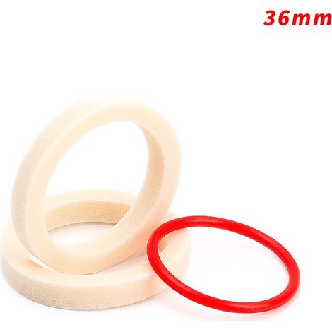 Sponge Ring - Front Fork Oil Absorbent Seal - 32mm 34mm 35mm 36mm - for Bicycle Suspension - 2pcs Sponge + 1 Red Stroke Circle (1/5)
