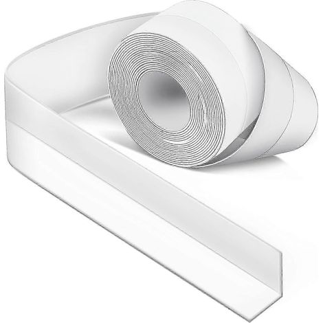 Joint d'étanchéité en silicone blanc pour salle de bain, baignoire, ruban adhésif souple, résistant à la moisissure et à l'eau, idéal pour la cuisine, les toilettes et les angles. Convient également p (1/5)