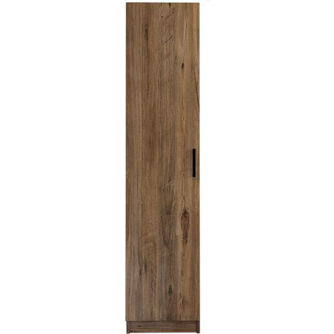 Armadio Multiuso 1 Anta Canelli, 3 Ripiani, Un'anta, 4 Vani, 40x182h cm Marrone Noce