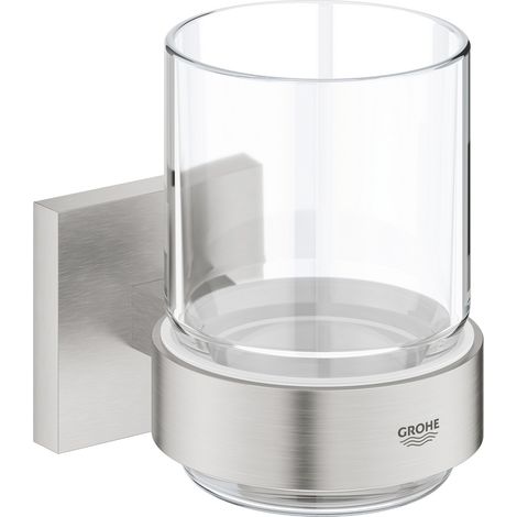 Vaso con soporte GROHE Start Cube Supersteel (1/3)