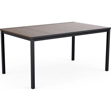 Signature Porto Table 160 cm- Walnut and Black Steel Keter