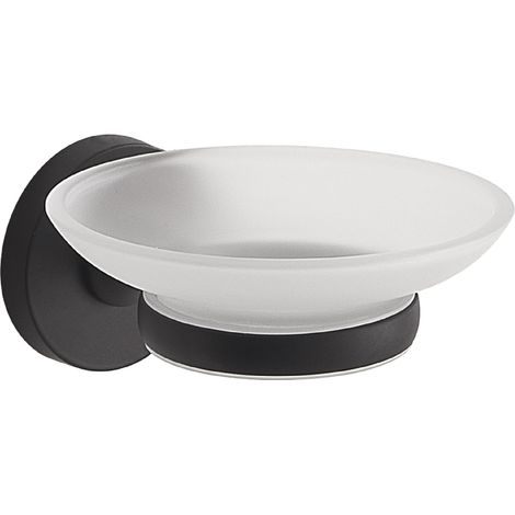 Porte savon percé (acier inoxydable (noir)) Distributeur de savon mural, support de rangement pour salle de bain