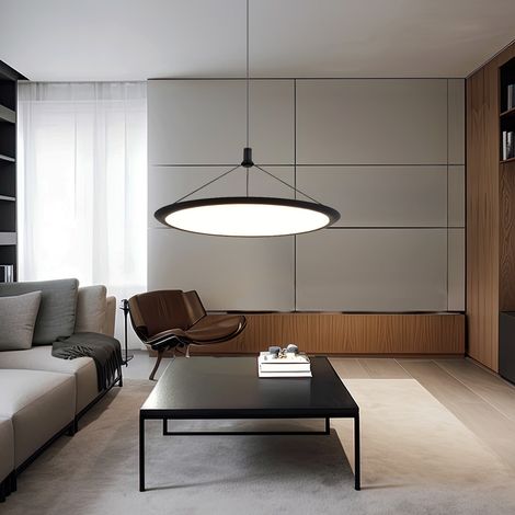 Pendellampe Hängeleuchte Esstischlampe schwarz LED Wohnzimmerlampe H 150 cm