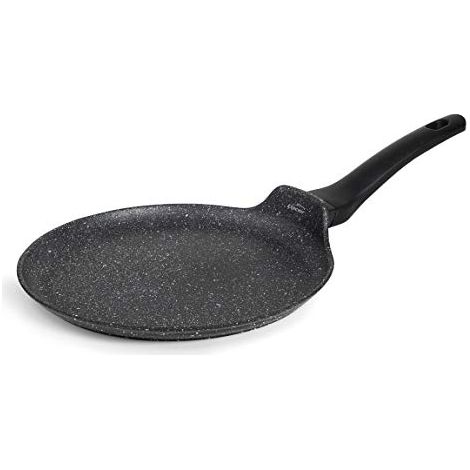 LACOR - 26844 - Crepiera in alluminio forgiato, antiaderente, adatta per tutti i tipi di piani cottura, compresi induzione, Full Induction, Ø24 cm, ecologico e senza PFOA, colore: nero (1/4)