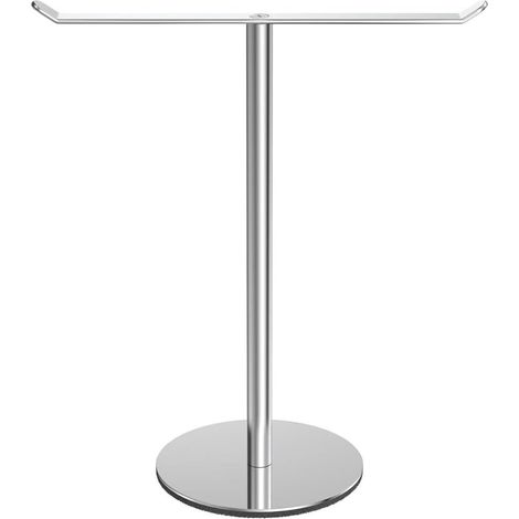 Toallero vertical en forma de T para encimera, ideal para habitaciones de estudiantes o tocadores de hotel, color plata. 31 x 27 cm. (1/5)
