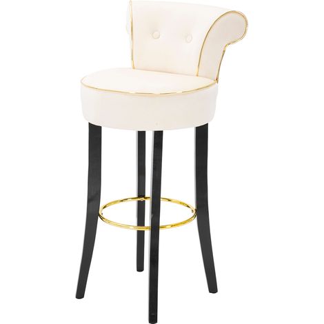 Sessel Tupiza, Samtbezug, gepolstert, Farbverlauf Sitzfläche Creme, 46x48x96h cm Weiß Creme