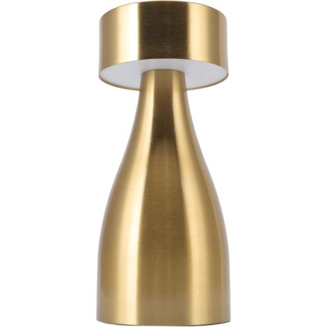 Lampe de Table LED Rechargeable Haute Luminosité Dorée, Résistante aux Chocs, Idéale pour Éclairage Nocturne B743 (1/5)