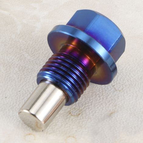 Adaptateur de bouchon de vidange magnétique en alliage d'aluminium pour carter d'huile, retour de carter, M12x1,25 (1/4)