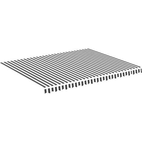 Maison Exclusive - Tessuto di Ricambio Tenda da Sole Antracite e Bianco 4,5x3,5 m