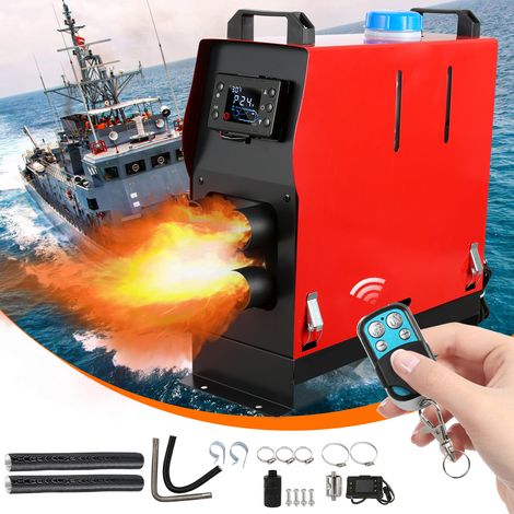 Jiubiaz Calefactor diésel de aire  8 kW  12 V  LCD y mando a distancia  vertical  depósito 5 L  todo en uno  para autocaravana, furgón, camión y taller (1/5)