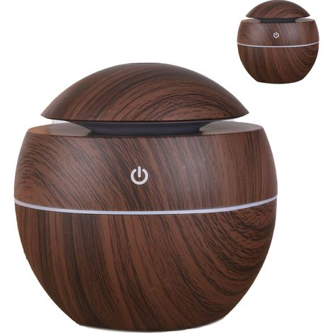 Kleiner, tragbarer Luftbefeuchter in Holzoptik (5 V, 2 W, USB) für Schlafzimmer, Wohnzimmer, Büro und Auto (1/5)