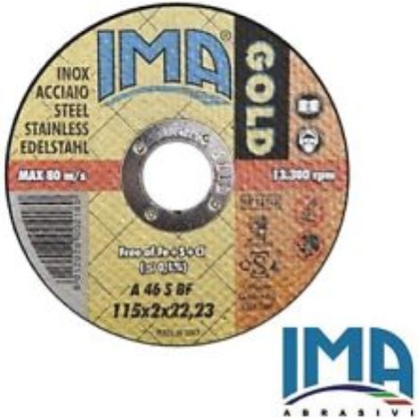 Disque de meule abrasive Ima 230x2 mm pour scie A onglets en fer acier