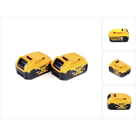 Batterie 18V 5,0Ah pour outil électrique – Lot de 2 – Technologie Lithium-Ion pour performance optimale – Compatible avec outils DEWALT