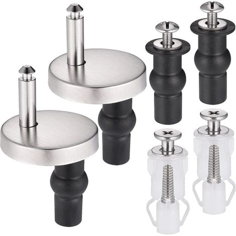 Kit de fixation pour abattant de toilette en deux parties, charnière universelle à dégagement rapide pour abattant de toilette (1/5)