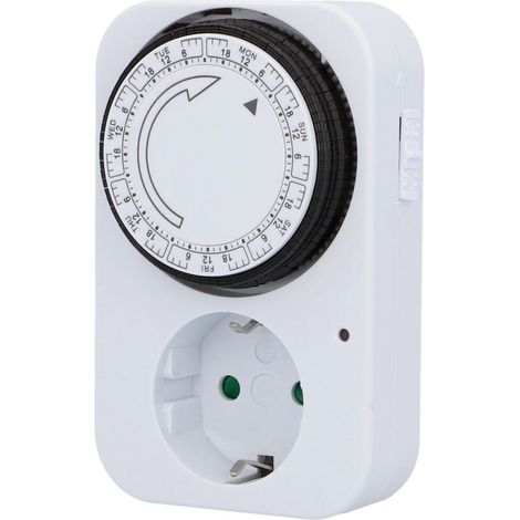 Wochenzeitschaltuhr analog weiß Zeitschaltuhr max. 3.500 W