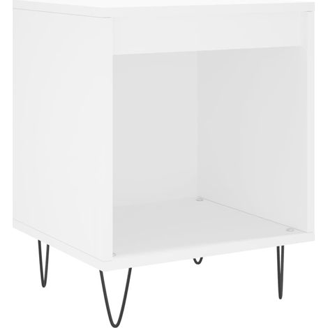 Maison Exclusive - Mesita de noche madera contrachapada blanco 40