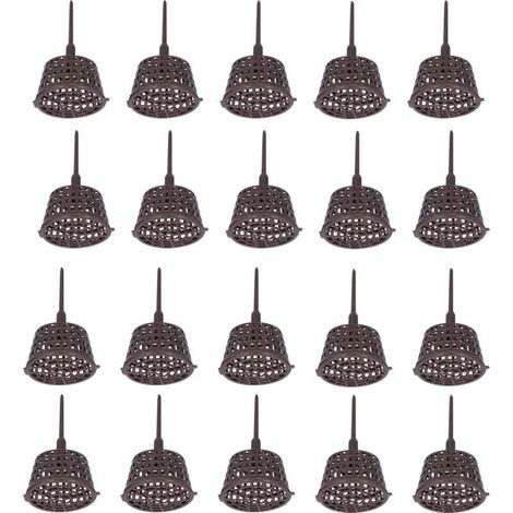 Panier en maille d'engrais en plastique 20 pièces bote d'engrais anti-ge durable pour bonsa avec couvercle pour la plantation de fertilisation (1/5)