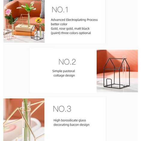 Vase en Verre Décorative pour Plantes, Décoration Maison Style Nordique pour Noël et Thanksgiving (1/5)