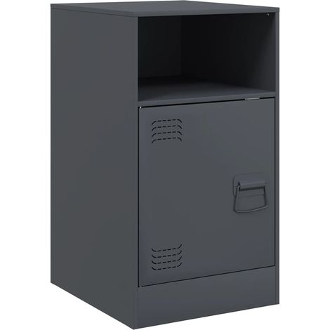 Maison Exclusive - Nachttisch Anthrazit 34,5x39x62 cm Stahl