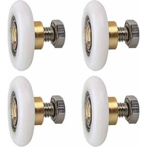 Shower door roller 20mm – Set of 4 nylon rollers with M6 screws – Smooth and quiet sliding – Compatible with 4-8mm glass (1/5)