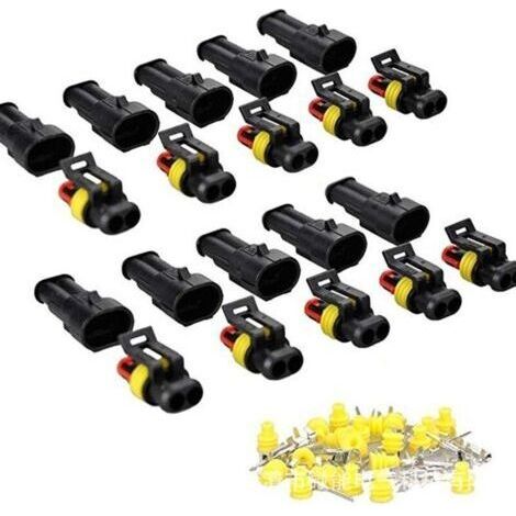 10 pièces Voiture Étanche Connecteur Électrique, connecteur 2 broches, connecteur de câble Automobile, pour voiture camion moto (1/3)