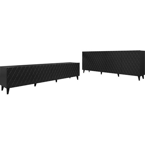 Conjunto de salón Charlotte 188, Negro