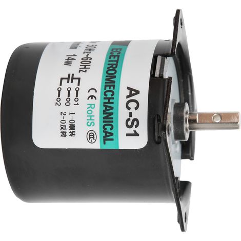 Moteur synchrone à courant alternatif 14 W à aimant permanent, bidirectionnel, à couple élevé, montage sur arbre central XD60KTYZ (2,5 tr/min AC220V) (1/5)