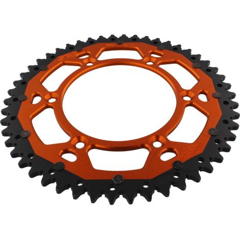 Piñón trasero doble ZF ZFD-897-50-ORG, 520/50z naranja para Husqvarna / KTM