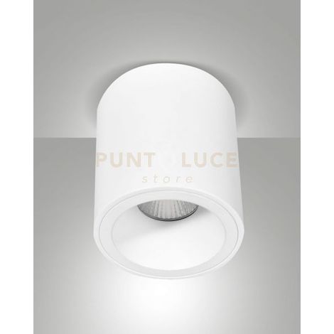 GUAMO PLAFONIERA TONDA BIANCA 1 LUCE ATTACCO GU10 D.9CM