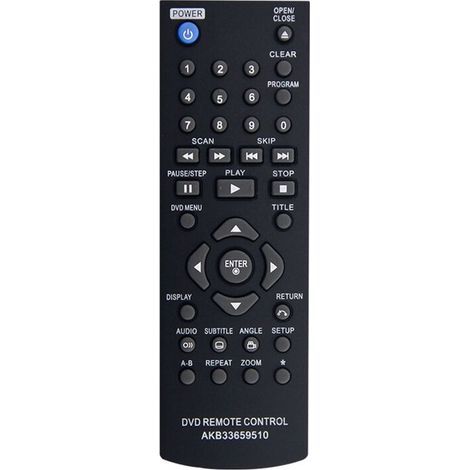 Mando a distancia de repuesto AKB33659510 para reproductores de DVD DP122, DP520, DP522, DP930, DP932, DVX440, DVX352, DVX380, DVX390 y DVX550. (1/2)
