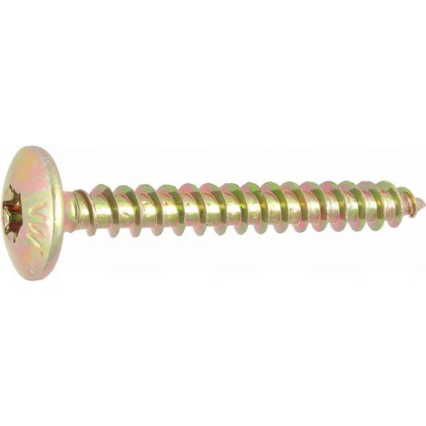 100 Vis Penture Torx acier bichromatées (jaune/or) - Diamètre 6 mm - Longueur 60 mm mm - Diamètre 6 mm