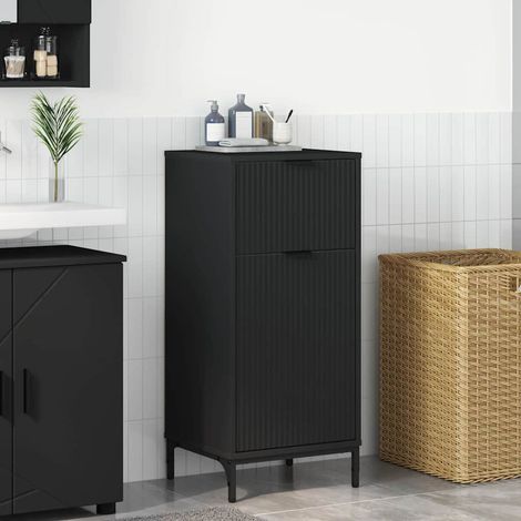 Bathroom Cabinet with Drawer with Door Black 39.5 x 36 x 88 cm vidaXL (1/5)
