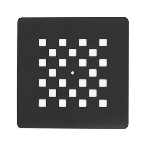Grille d'évacuation - 13.1x13.1 cm - noir mat