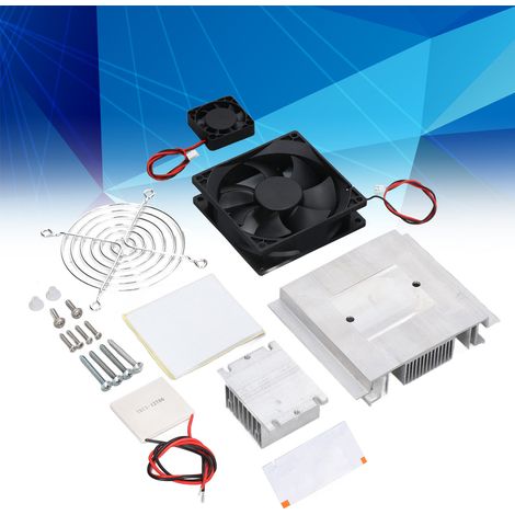 Module de refroidissement pour climatiseur à semi-conducteurs, refroidisseur frigorifique à double ventilateur, ensemble de ventilateurs de refroidissement (1/5)