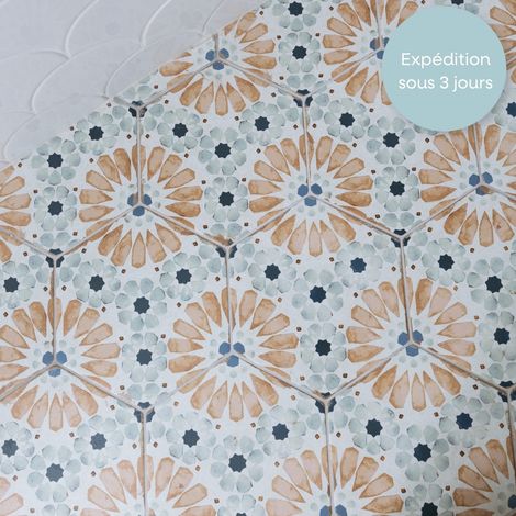 Carrelage imitation carreaux de ciment 21x25cm – Grès cérame antigel – Épaisseur 9-10mm – Finition satinée pour intérieur et extérieur