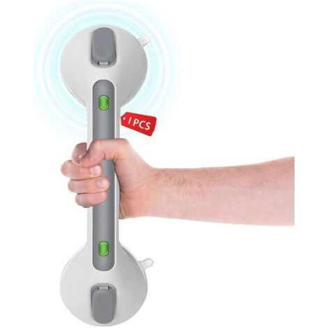 1 Piece Suction Cup Shower Handle, 30cm Bathroom Handle, Safety Handle, No Drilling Required, Shower Grab Bar, Bathroom Handle for Elderly/Disabled (1/5)