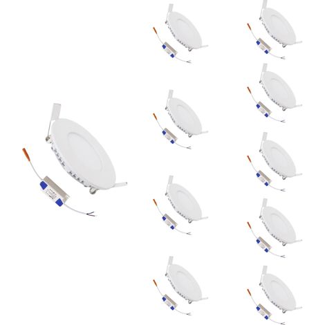 Spot LED Encastrable Rond BLANC 3W CCT - 3000K/4000K/6500K (Pack de 10) - SILUMEN (1/5)