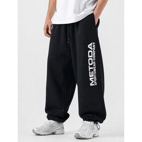 Pantaloni da tuta da uomo Method Sport Vertical XL, larghi, neri. (1/5)