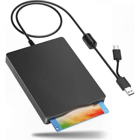 Externes 3,5-Zoll-USB-C-Diskettenlaufwerk, tragbares FDD für Datensicherung und -übertragung, kompatibel mit PC und Laptop, schnelles Lesen und Schreiben, kompaktes Design, keine Installation erforder (1/5)