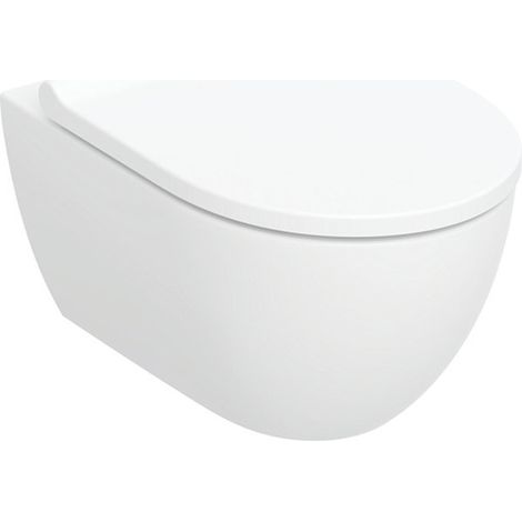 Geberit – Ensemble de WC suspendu – Céramique sanitaire – Chasse d'eau TurboFlush – Dimensions 36x38,5x53 cm – Fixation invisible