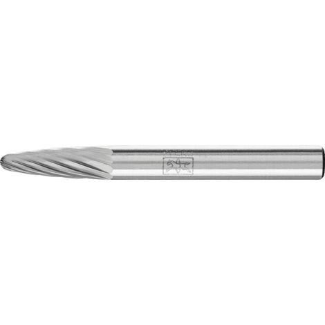 PFERD Hartmetall Frässtift Rundbogen RBF Ø 06x18 mm Schaft-Ø 6 mm Z3 universal mittel (1/5)