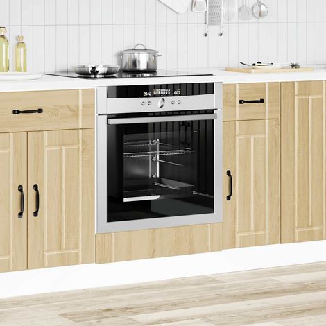 Meuble pour four et micro-ondes en bois d’ingénierie chêne sonoma 60 x 46 x 81,5 cm, 16.95kg - PANGIVO (1/5)