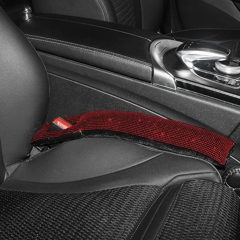 (Rouge) Bande de remplissage pour espace entre les sièges de voiture, bouchon de couture latérale, bande anti-fuite, accessoire intérieur de voiture (1/5)