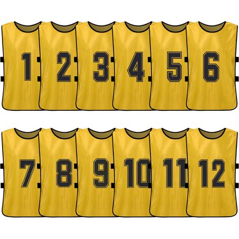 6PCS Pinnies de football pour enfants Maillots de football à séchage rapide Sports pour jeunes Scrimmage Équipe de basket-ball Formation Bavoirs numérotés Gilet d'entraînement (1/5)