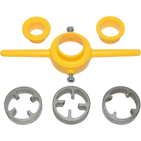 Outil de filetage pour tuyaux PVC NPT, jeu de tarauds et filières, outil de filetage pour plomberie PVC, jeu de filières, outil manuel pour filetage de tuyaux (1/5)