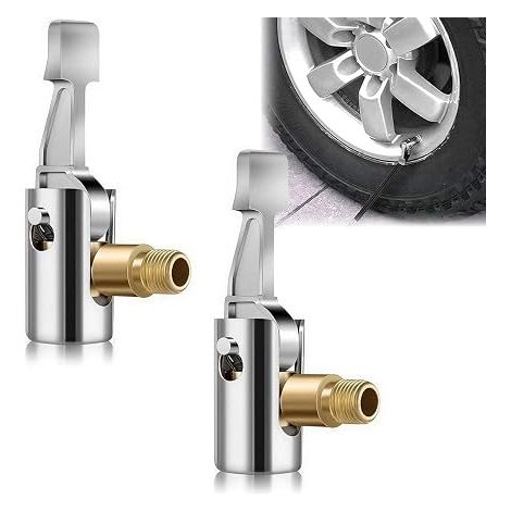 Embout Gonflage Pneu Voiture,Mandrin D'Air en Laiton,Adaptateurs de Valve de Pneu pour Voiture,Adaptateur de Buse Filetée,pour Pompe Velo Moto Auto Connecteur Rapide Accessoire Embout (1/3)